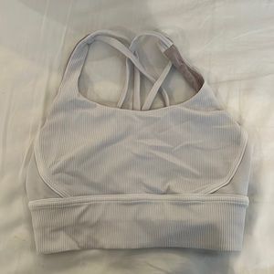 White Lululemon ribbed bra size 6